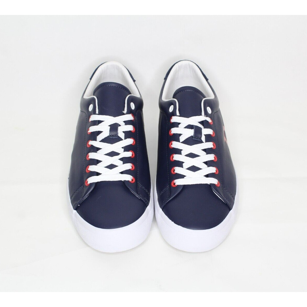 Polo Ralph Lauren Longwood Logo Spellout Blue Leather Men's Shoes Size 10.5 New - Picture 6 of 8